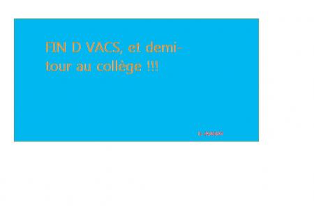 fin d vacs et demi-tour o college